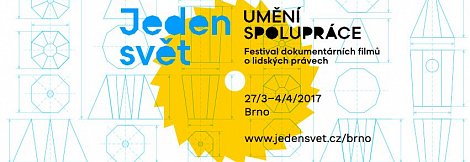 Letos se festival nese ve žlutých a modrých barvách. (autor: Jeden svět Brno)